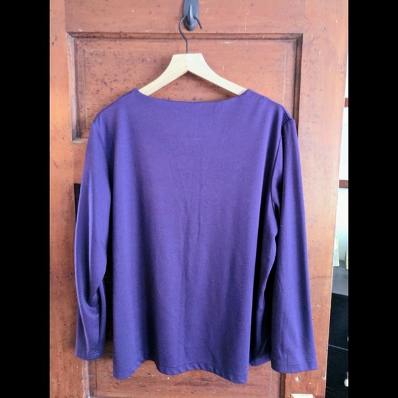VOTE! Kamala Purple Vintage Blouse w/ Bow Plus Size - Picture 2 of 2